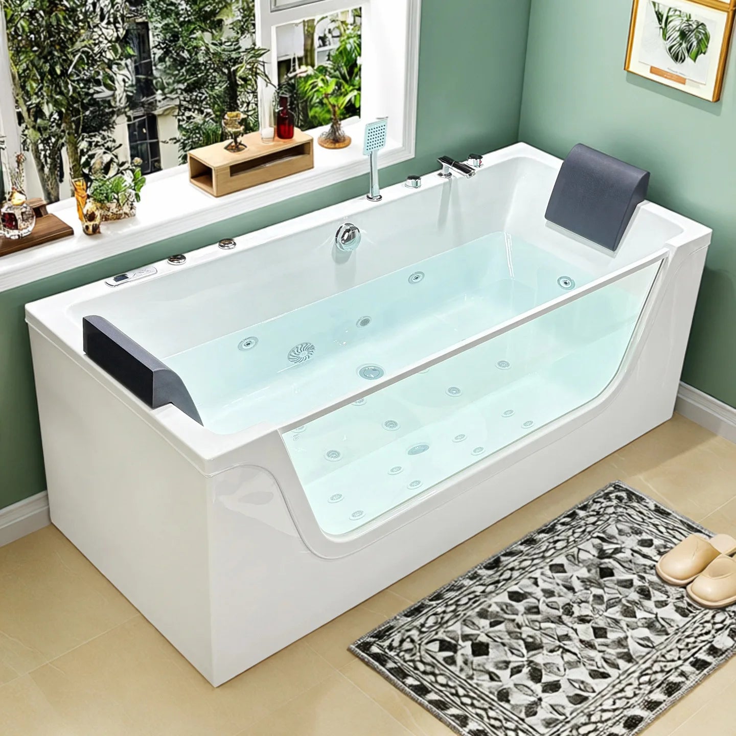 Smart Premium Acrylic Constant Temperature Heating Bathtub