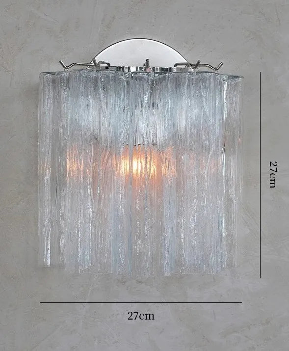 Art Deco Stained Glass Tube Chandeliers