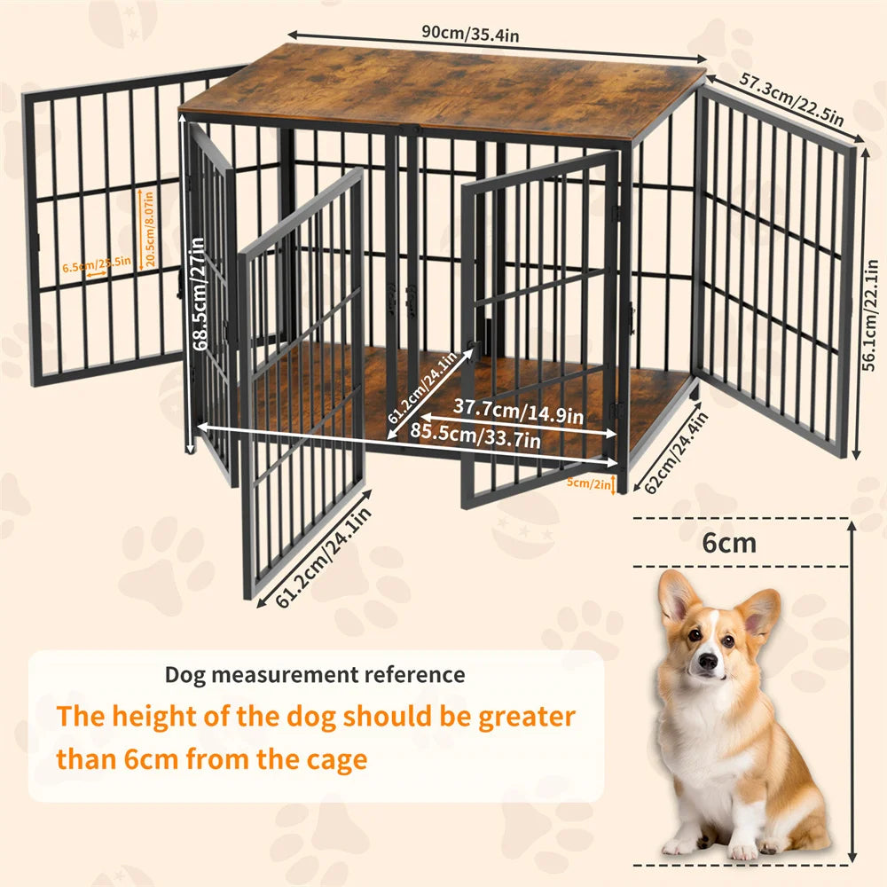 Ultra Thicken Dog Crate with Removable Divider