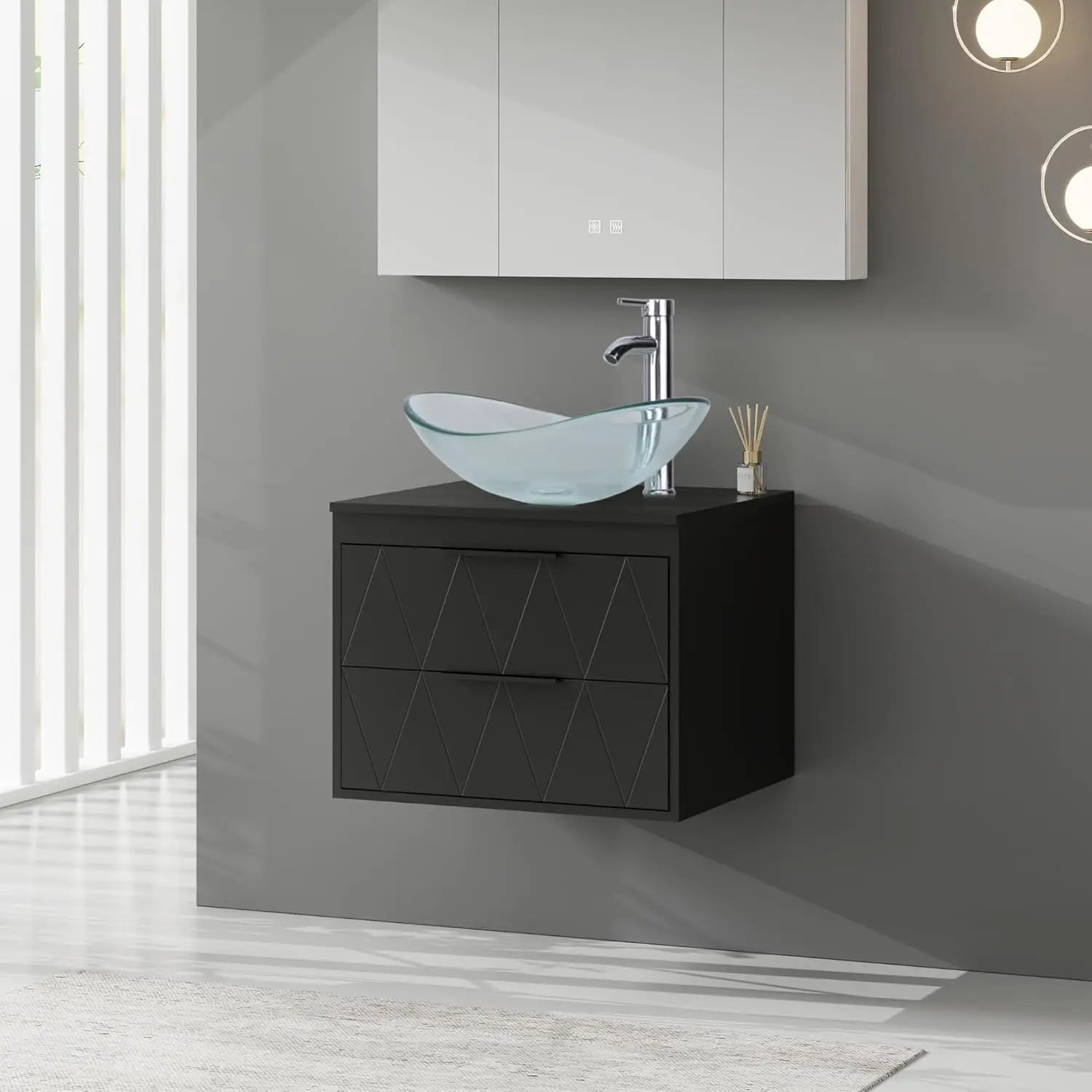 24" Floating Bathroom Vanities with Sink Combo