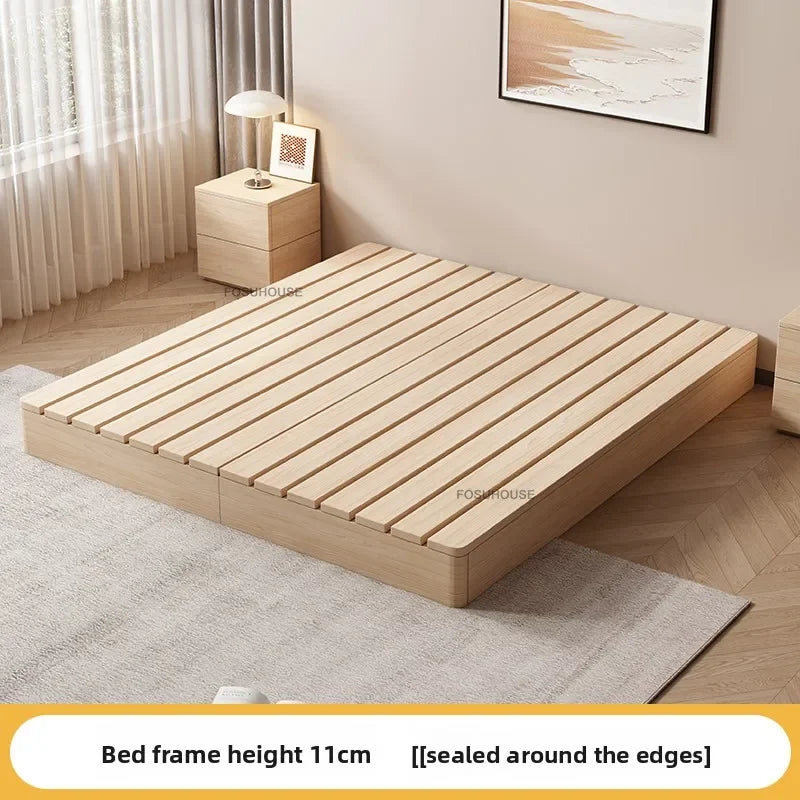 Tatami Solid Wood Japanese Queen Double Bed Frame