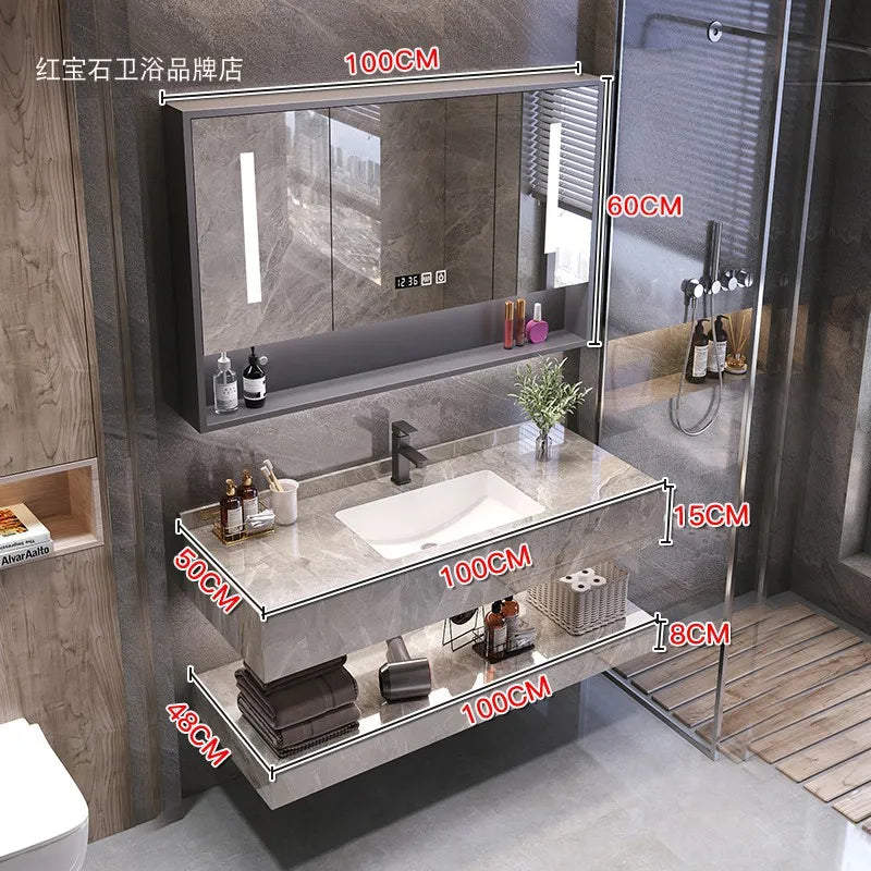 Simple Washbasin Bathroom Vanities Vintage Toilet Partition Vanity Bathroom Vanities Light Storage Mobiletto Bagno Furniture