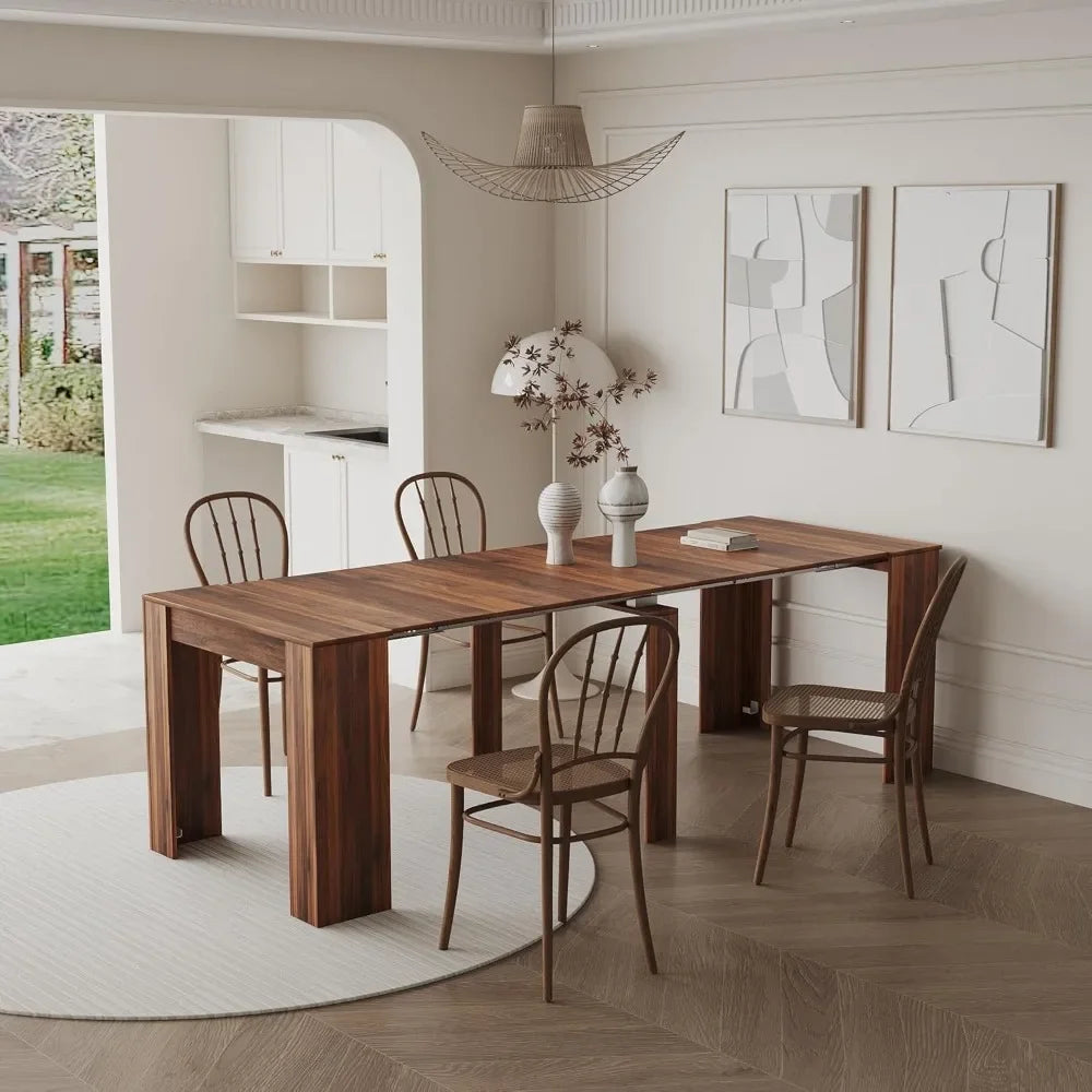 Large Extendable Console Dining Table for 6 8 10 12 People,