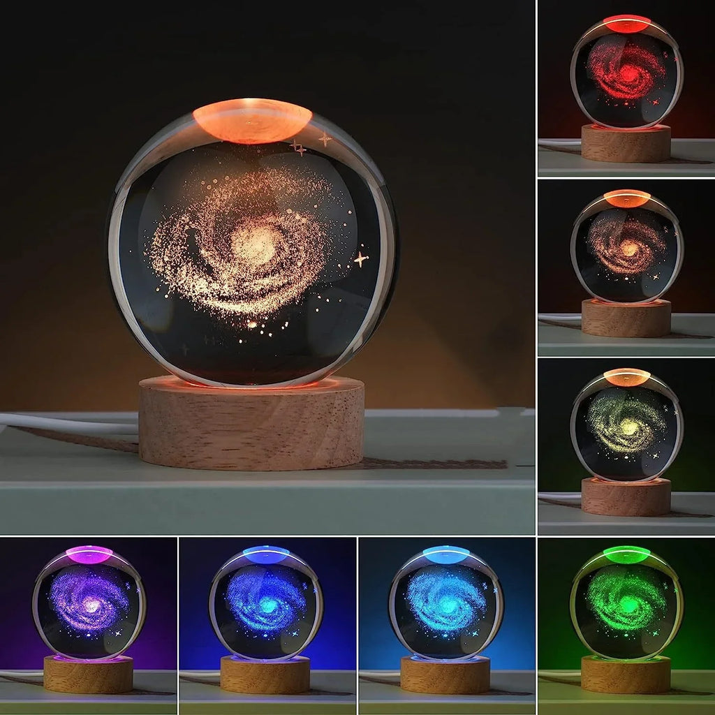 6cm Bedside Lamp Solar Theme Cosmos Series Crystal Ball