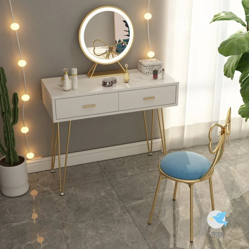 Italian simple girl bedroom dresser stool butterfly back chair ins makeup stool butterfly chair