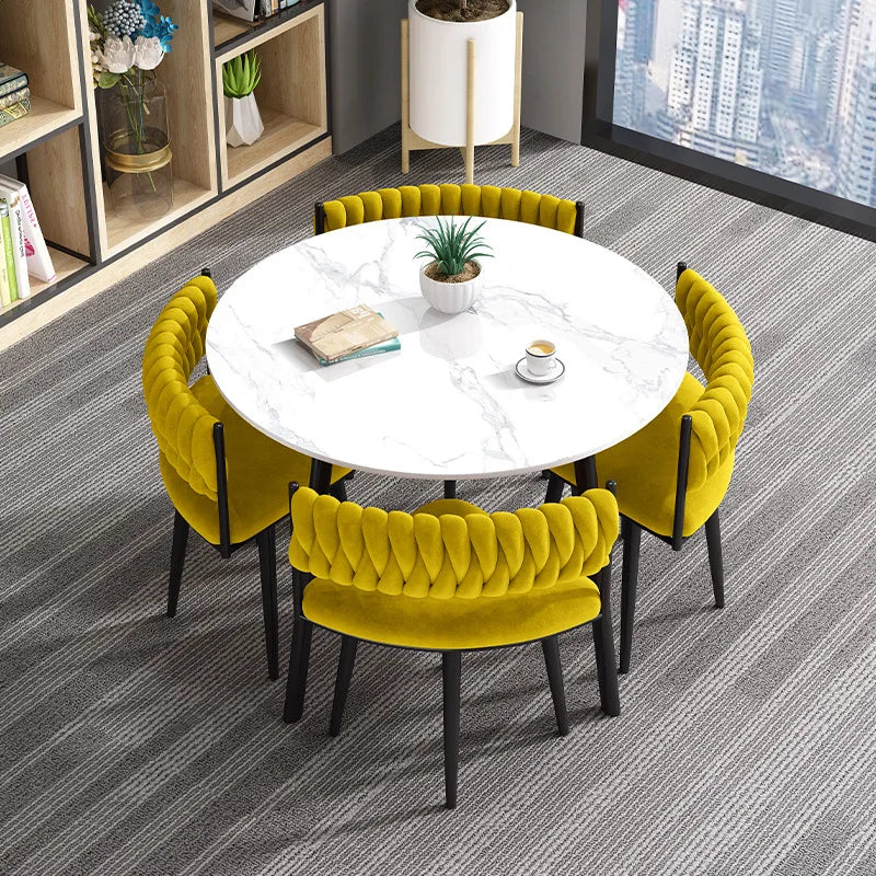 Light Luxury Dining Table and Chair Set