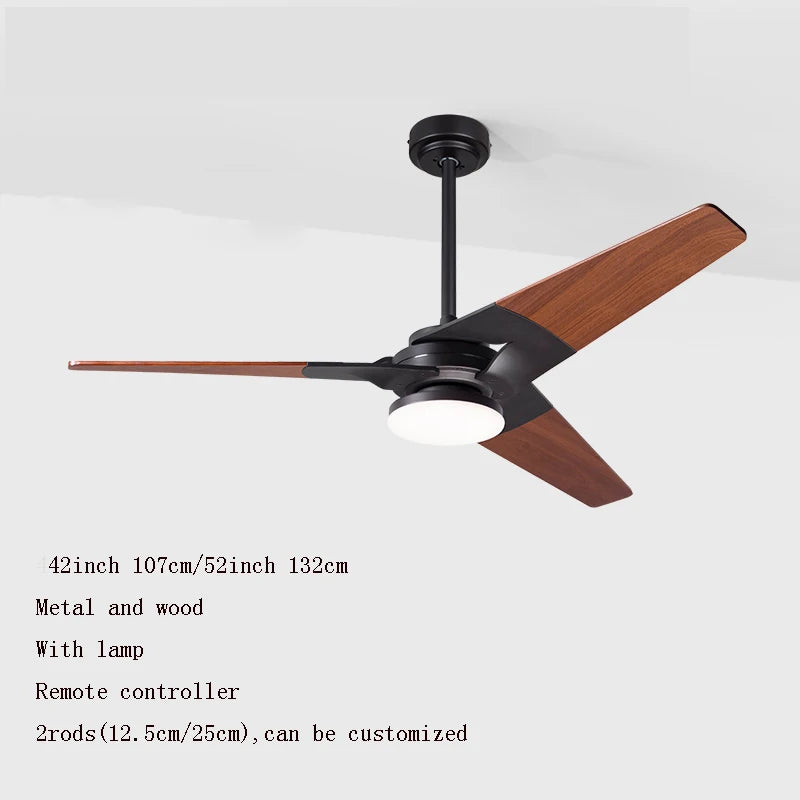 Modern Wooden LED Ceiling Fan