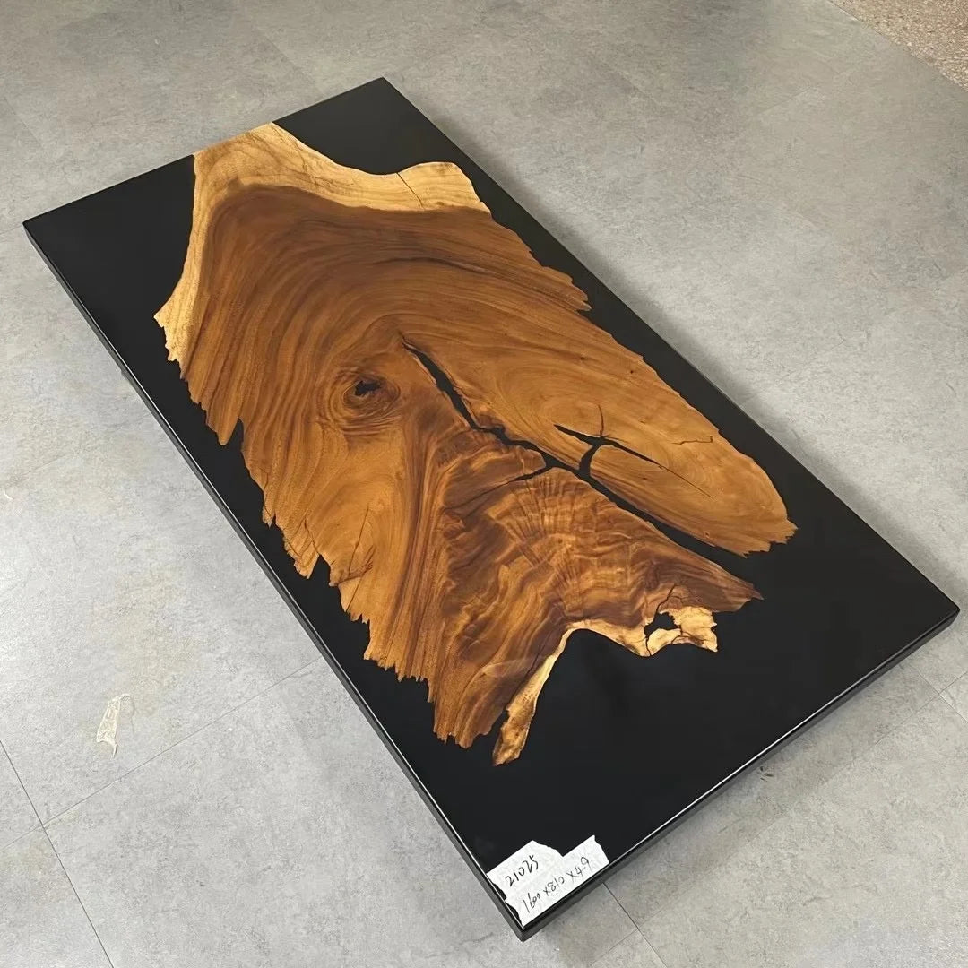 Live Edge Epoxy Resin Dining Tables Solid Walnut Wood Slab