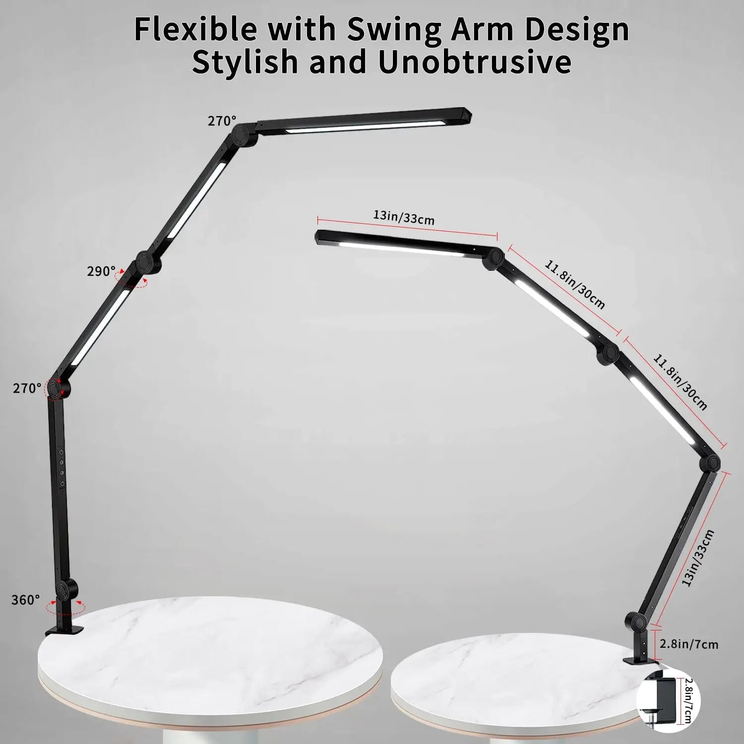 LED Desk Lamp with Flexible Clamp