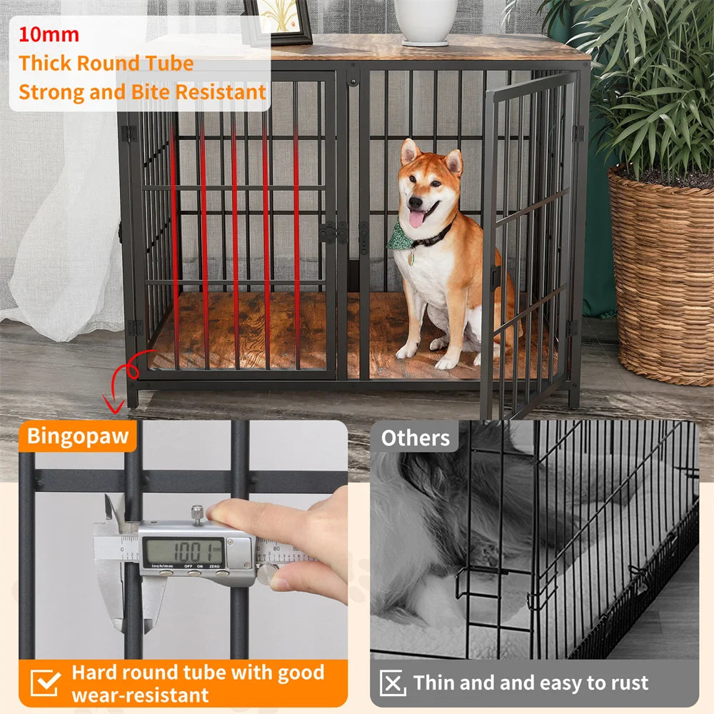 Ultra Thicken Dog Crate with Removable Divider