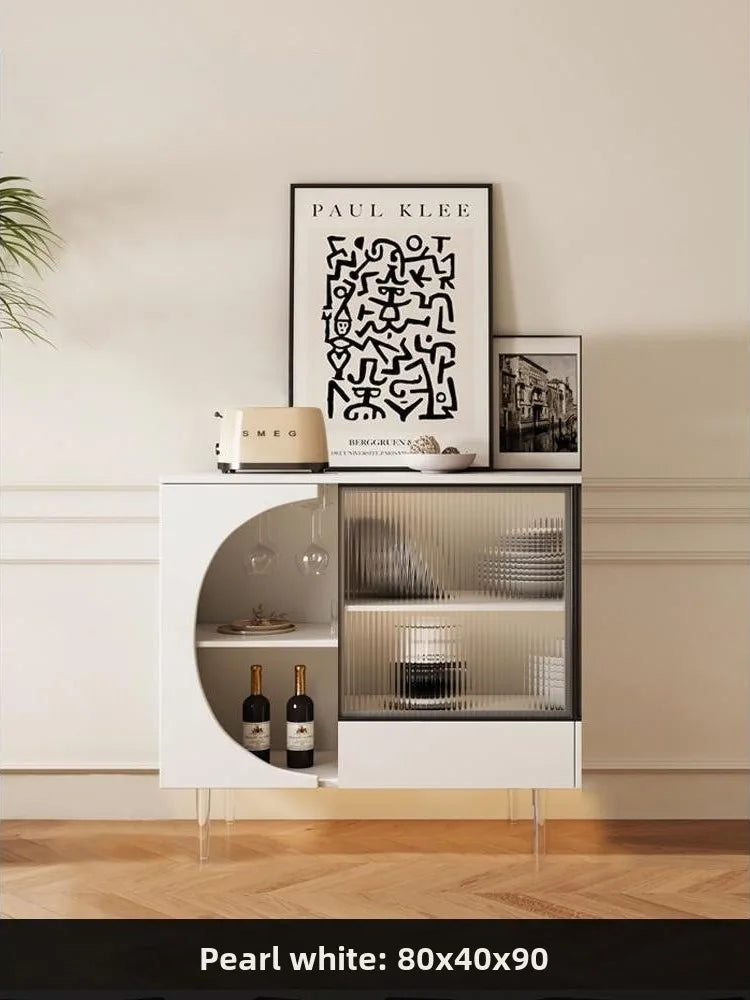 Cream Buffet Wood Island Storage