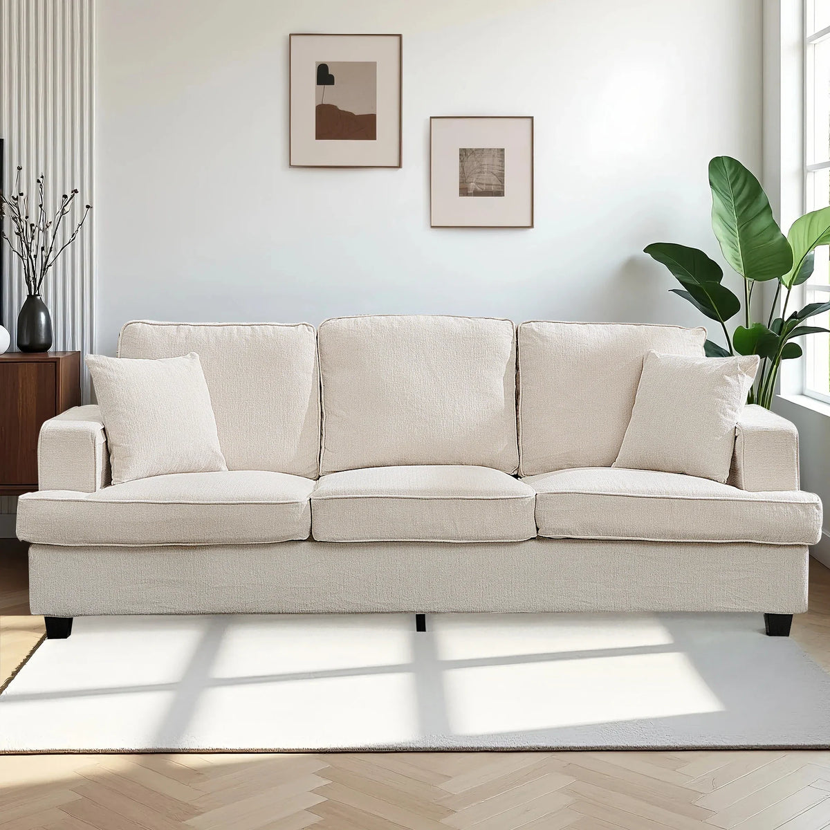 89 inch Cloud Couch Sofa in Chenille with Extra Comfy Soft Seats
