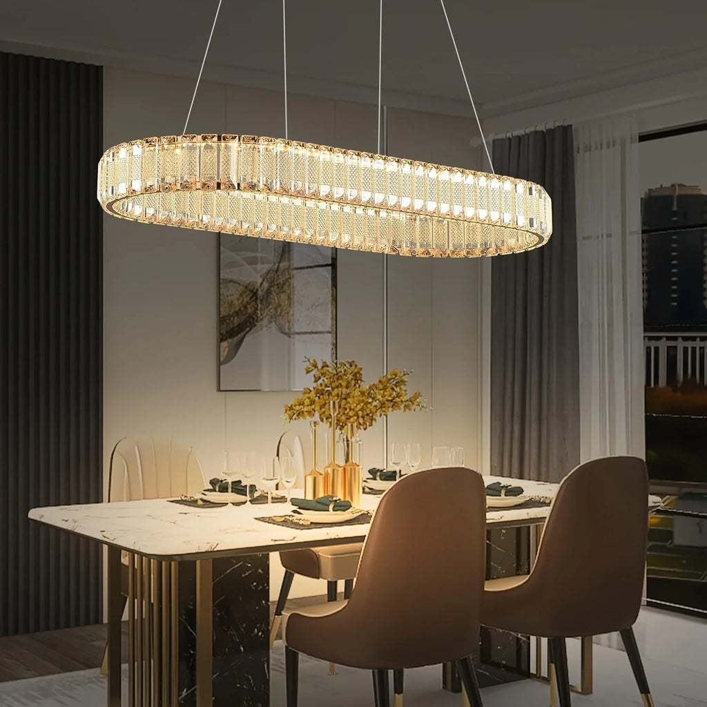 Modern Gold Crystal Chandelier