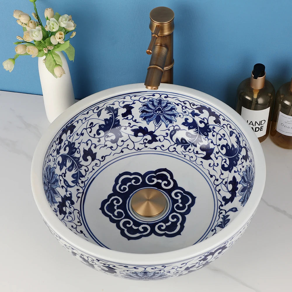 Jindezhen Ceramic Bathroom Vessel Sink