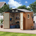 Metal Outdoor Storage Shed Lockable Door Window