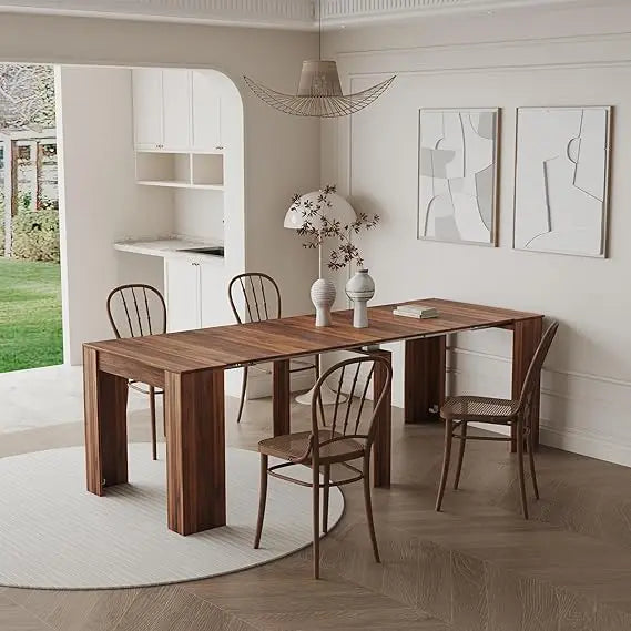 Large Extendable Console Dining Table for 6 8 10 12 People,