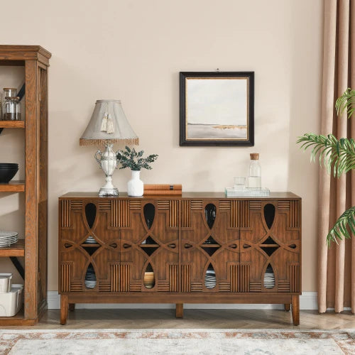 60.5" Walnut Storage Buffet