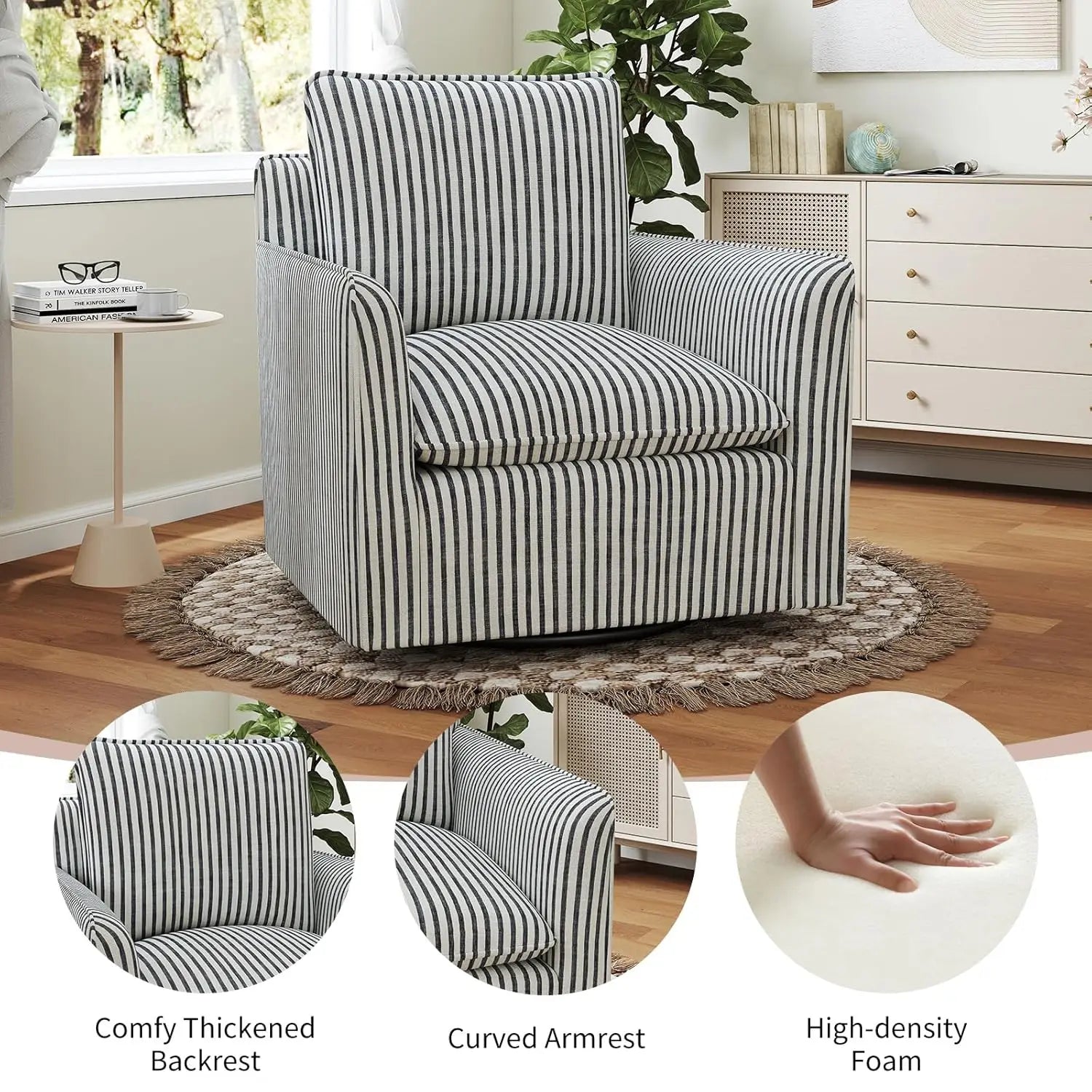 Swivel Accent Square Chair