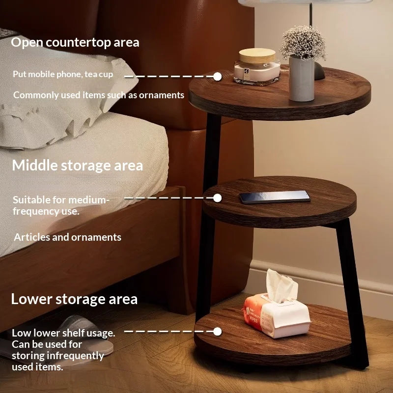 Modern Wooden Nightstand Bedside Table Cabinet Bedroom Furniture 2 Drawers Storage
