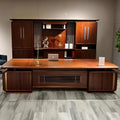 Brown Wood Executive Office Desk Modern Strong Luxury Gaming Computer Desk Study Large Mesa Escriotorio Work Station Table