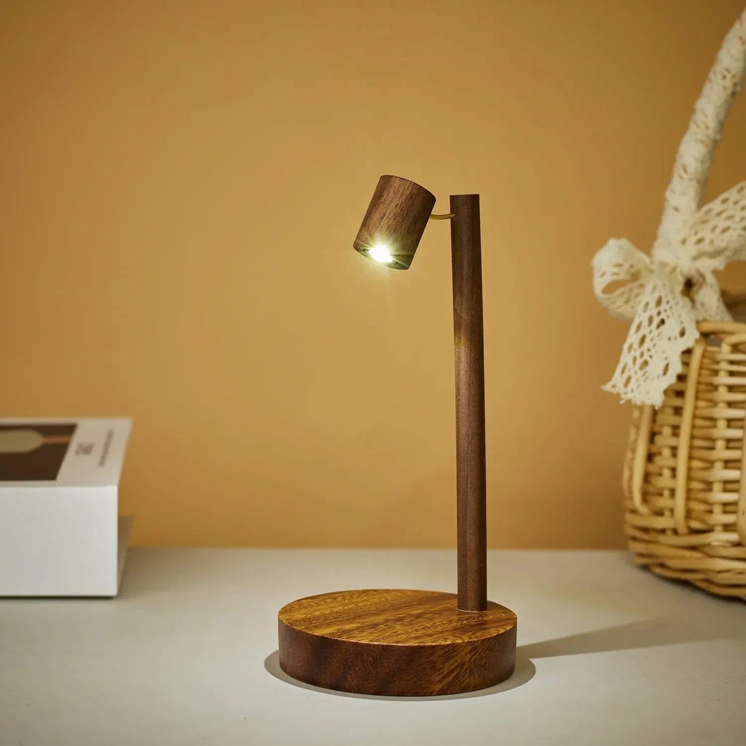 Wooden Table Lamp Retro Night Light