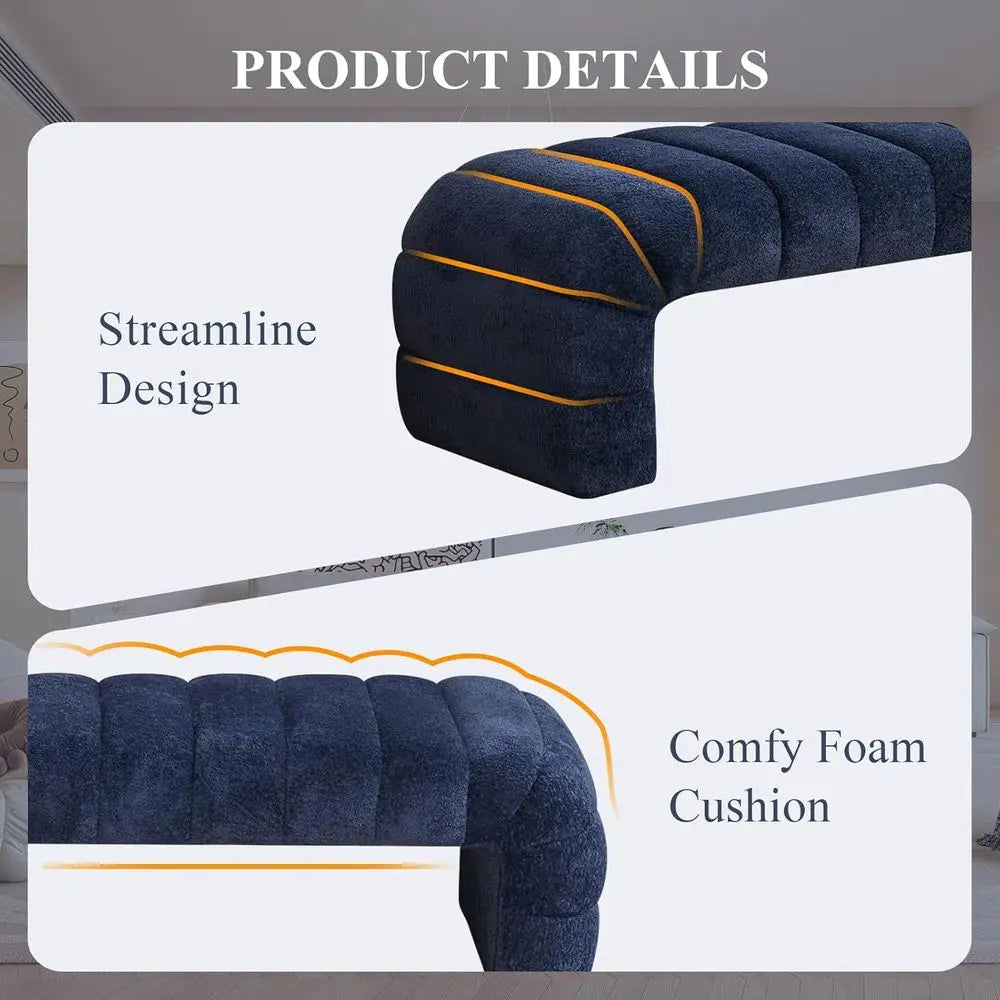 Queen Size Upholstered Ottoman Bench
