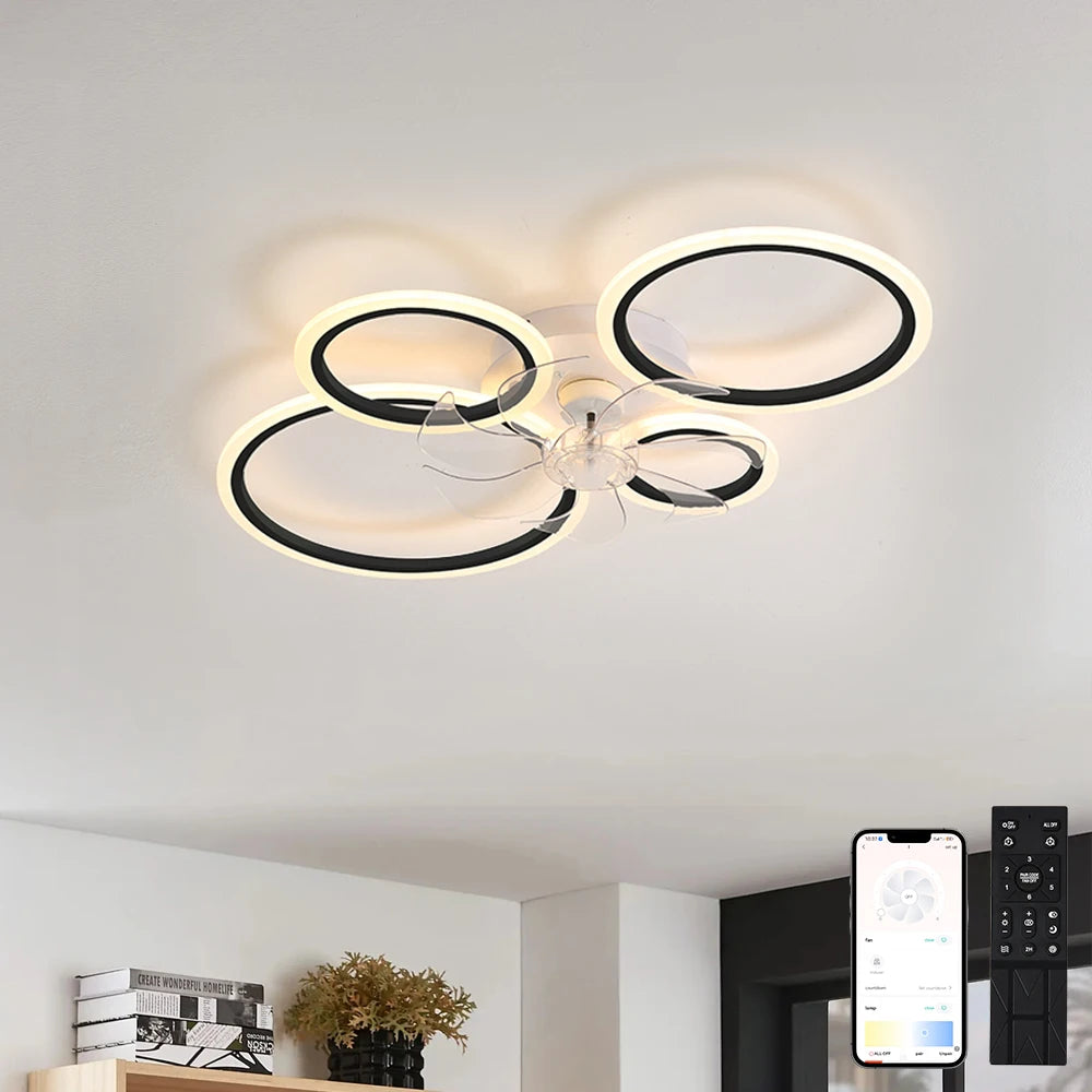 Led Low Noise Ceiling Fan Chandelier