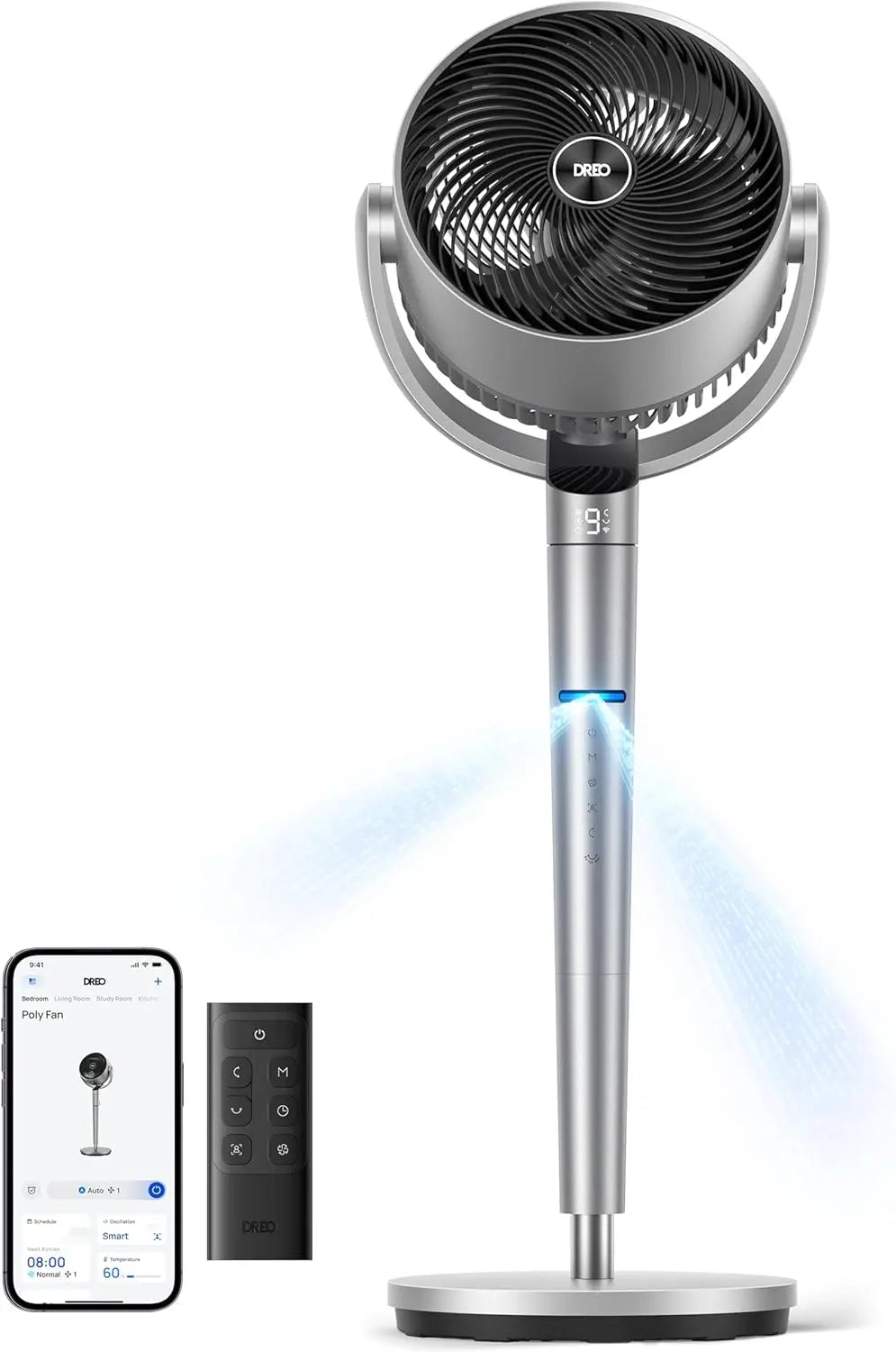 Smart Pedestal Fan with 3D Oscillation,