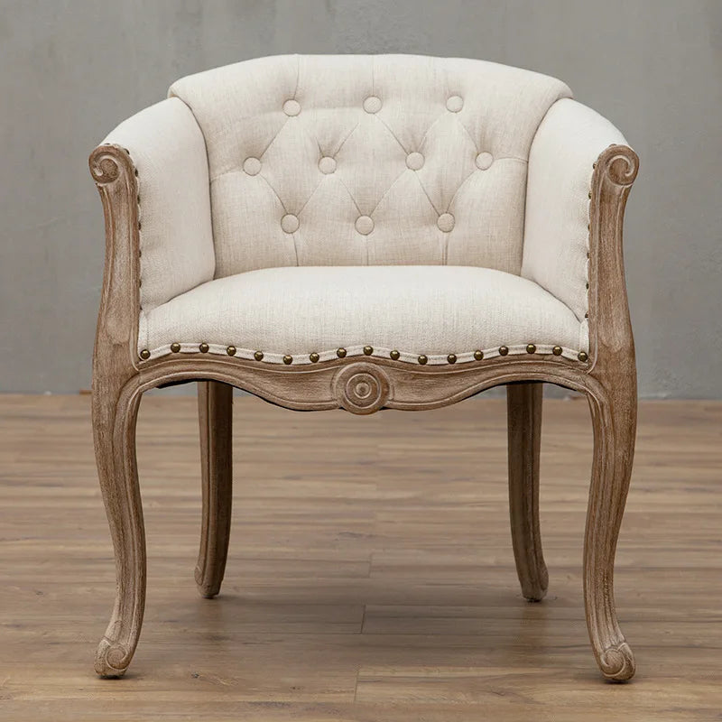 Leisure Sofa Chair, Solid Wood Antique Dining Chair,