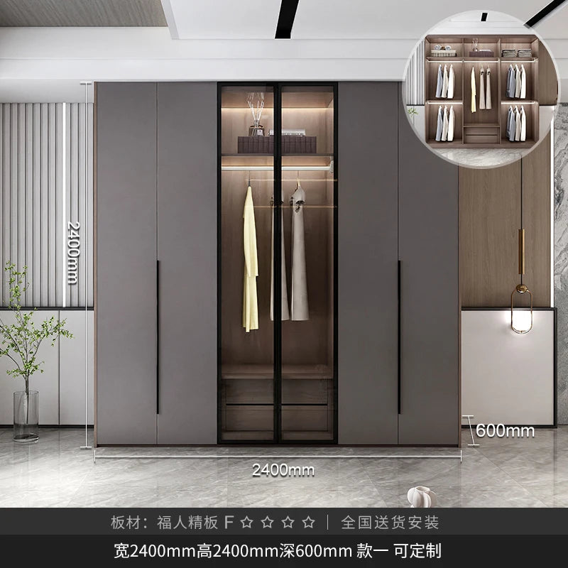 Double wardrobe glass Armoire