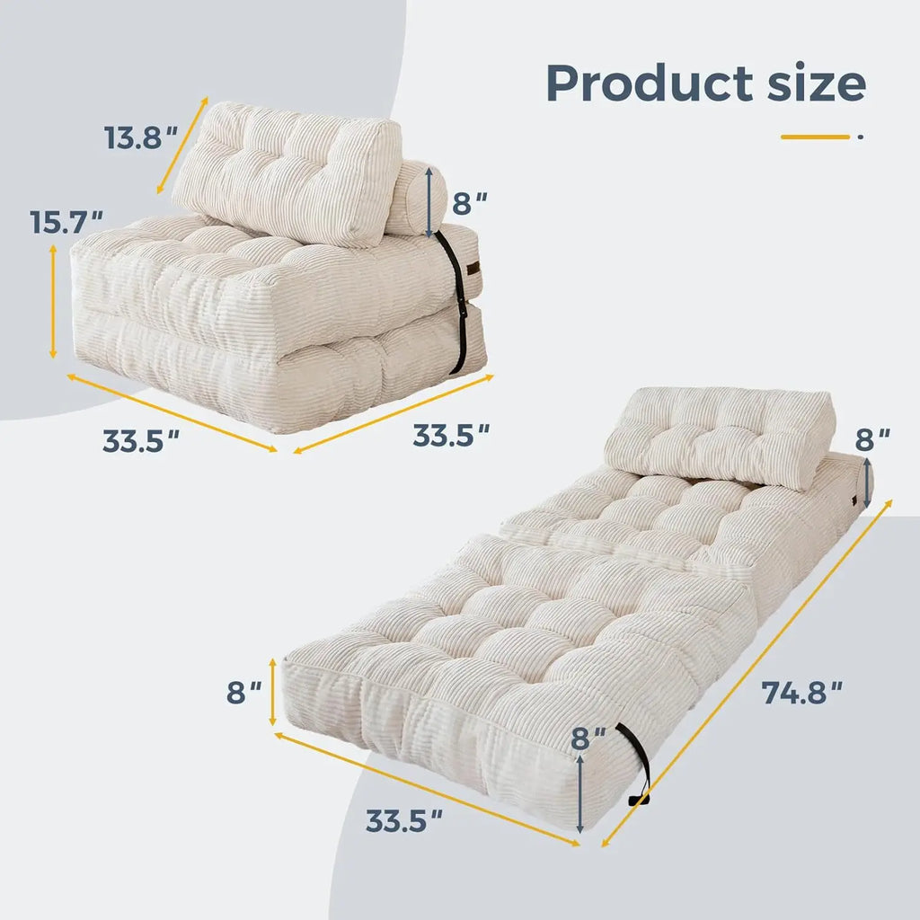 Vacuum Compression Sofa Foldable Simple Fabric Corner Modular Couch