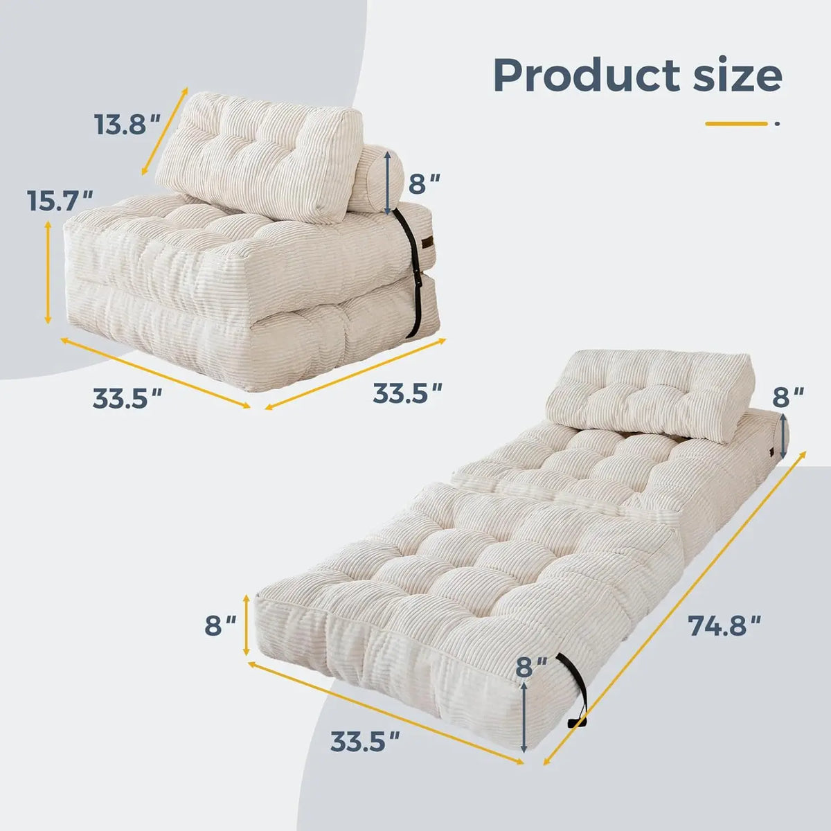 Vacuum Compression Sofa Foldable Simple Fabric Corner Modular Couch