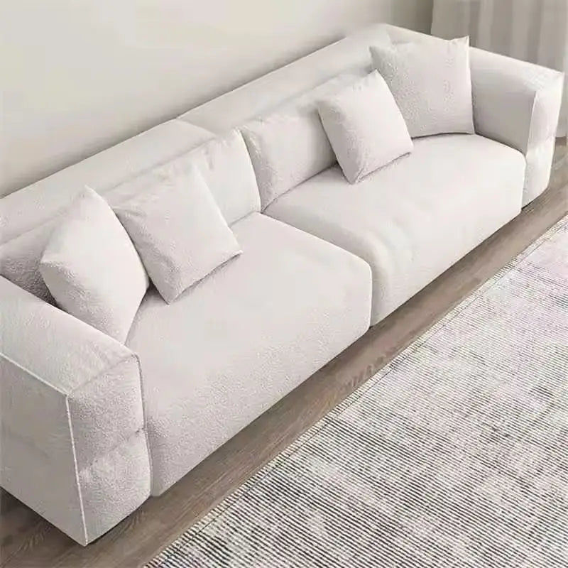Modern Sofa Set With Comfort Cushions And Composite Fabric