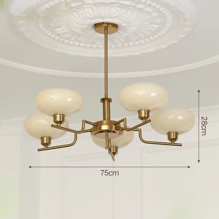 Bauhaus modern French chandelier