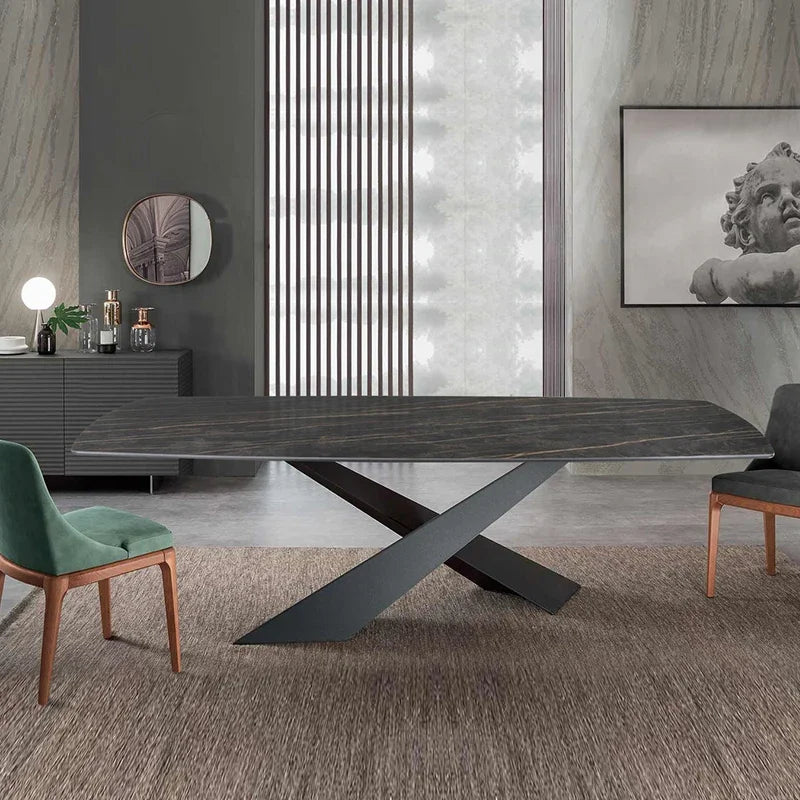Italian Light High Quality Luxury Minimalist Dining Table