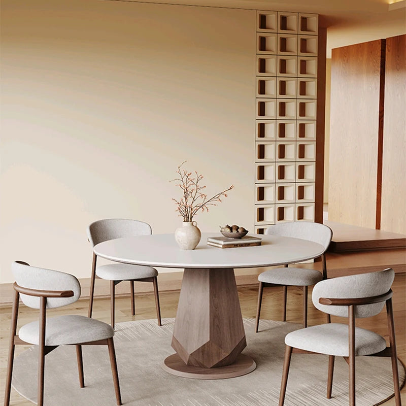 Vintage White Round Dining Tables Modern Simple Design