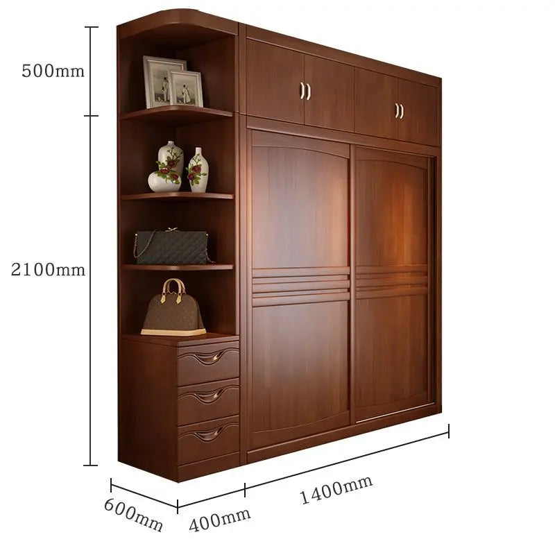 Wardrobe Solid wood sliding door