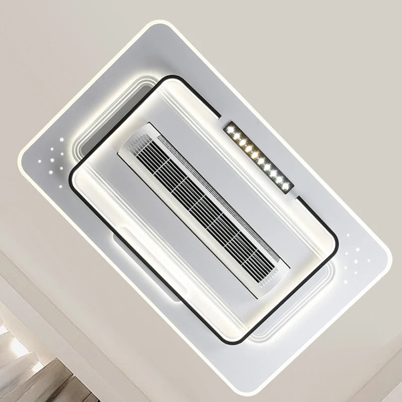Invisible Bladeless LED Ceiling Fan Light Remote Control Ceiling Fan Lamp Home Decor Living Room Bedroom