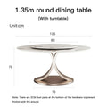 Asian Style Round Dining Tables With Rotating Turntable