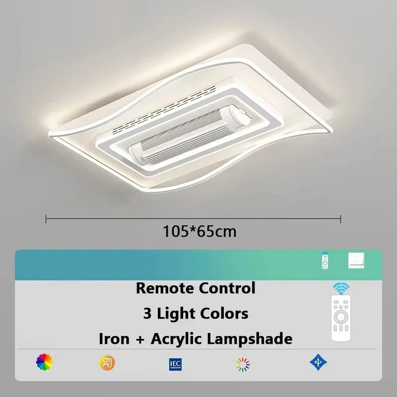 Bladeless Ceiling Fan With LED Remote