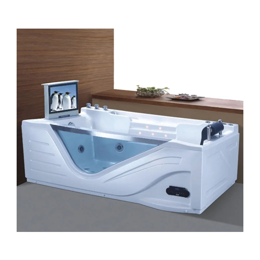 2 person large smart whirlpool massage bathtub with tv