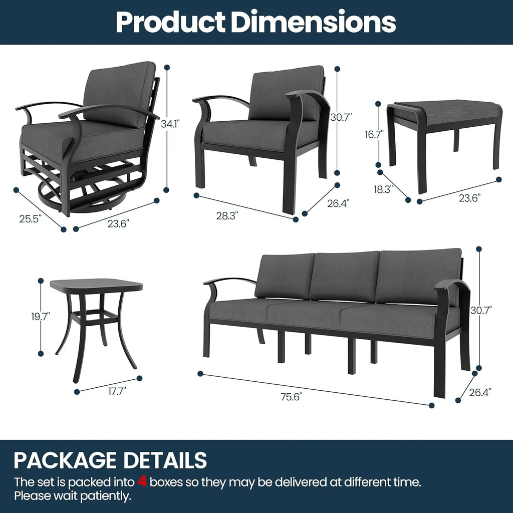 Aluminum Outdoor Patio Furniture Set