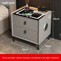 Multifunctional Smart Bedside Cabinet with Wireless Charging LED  Fingerprint Lock USB