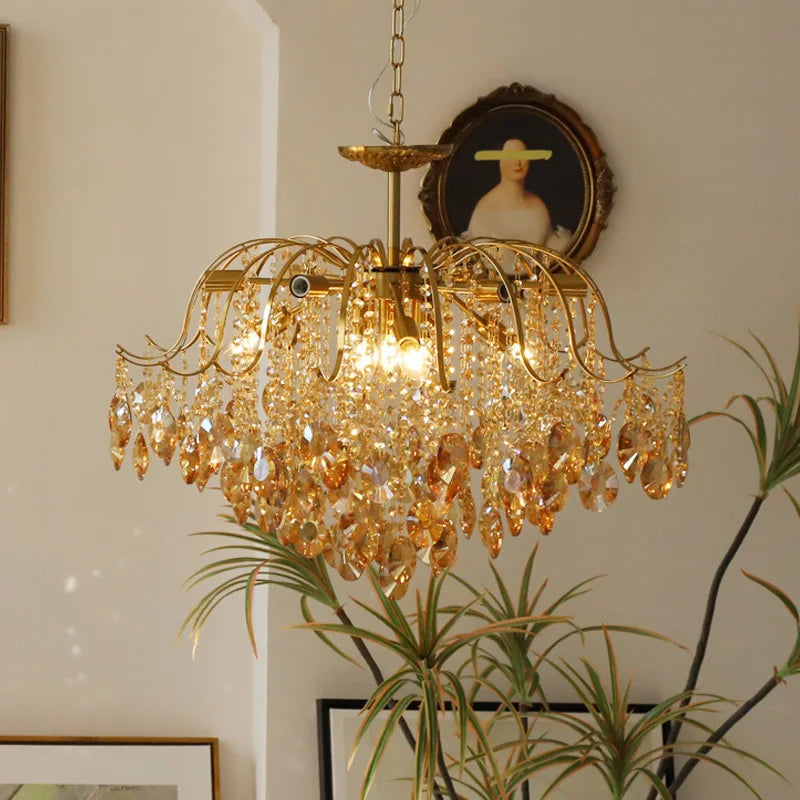 Luxury French Crystal Ceiling Pendant Lamp