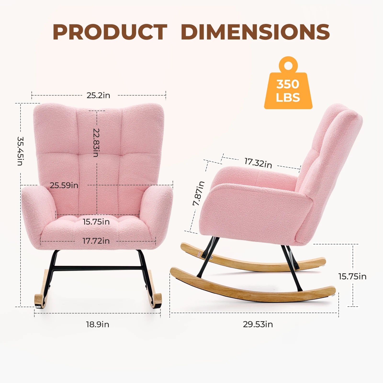 Upholstered Saucer Rocking Chair