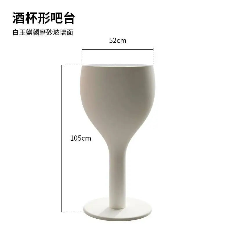 White Round Minimalist Bar Dining Table Counter Height