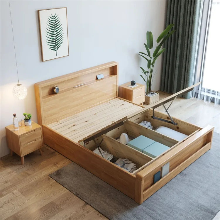Modern Simple Twin Queen King Wood Bed Frame