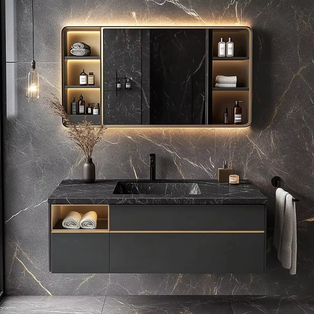 Bathroom Vanity Set with Cabinet Mirror Sink