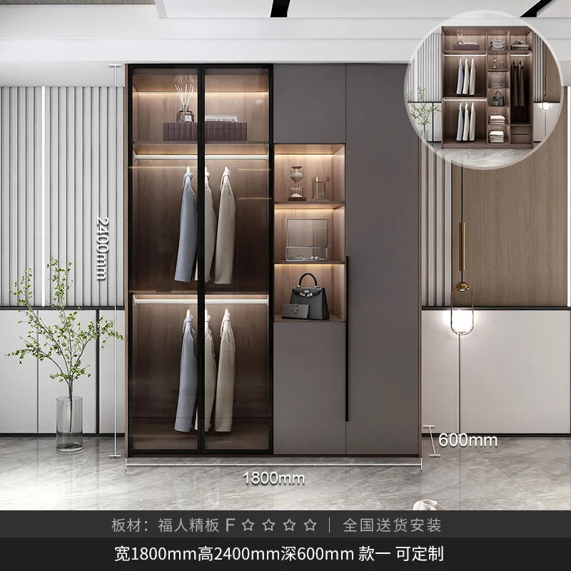 Double wardrobe glass Armoire