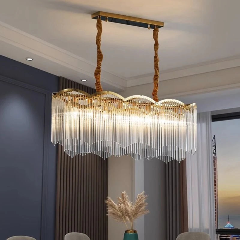 Modern Luxury Crystal Glass LED Chandelier